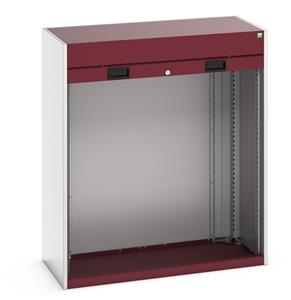 40201001.** cubio cupboard housing with roller shutter door. WxDxH: 1050x525x1200mm. RAL 7035/5010 or selected